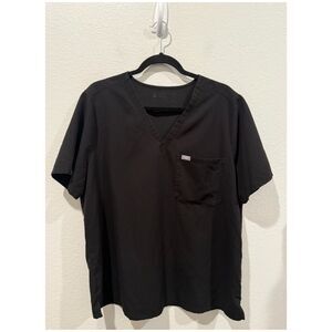 FIGS Black Catarina One Pocket Scrub Top